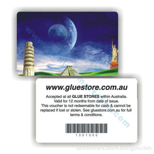 PVC barcode membership card for hotel